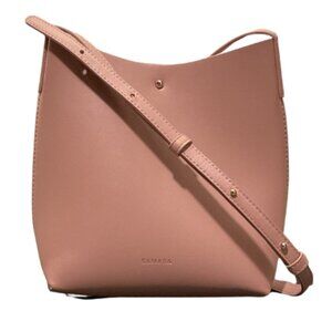 SAMARA Vegan Leather Bucket Bag | Rose Pink | Minimalist Crossbody Tote